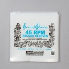 Bags Unlimited S4525 - 7 Inch 45 RPM Record Outer Sleeve - 100 Count Clear Us