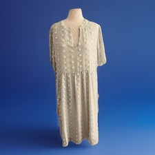 Prairie CottageCore Jodifl Dress grey Sz 2x Tunic 3/4 Grannycore Boho