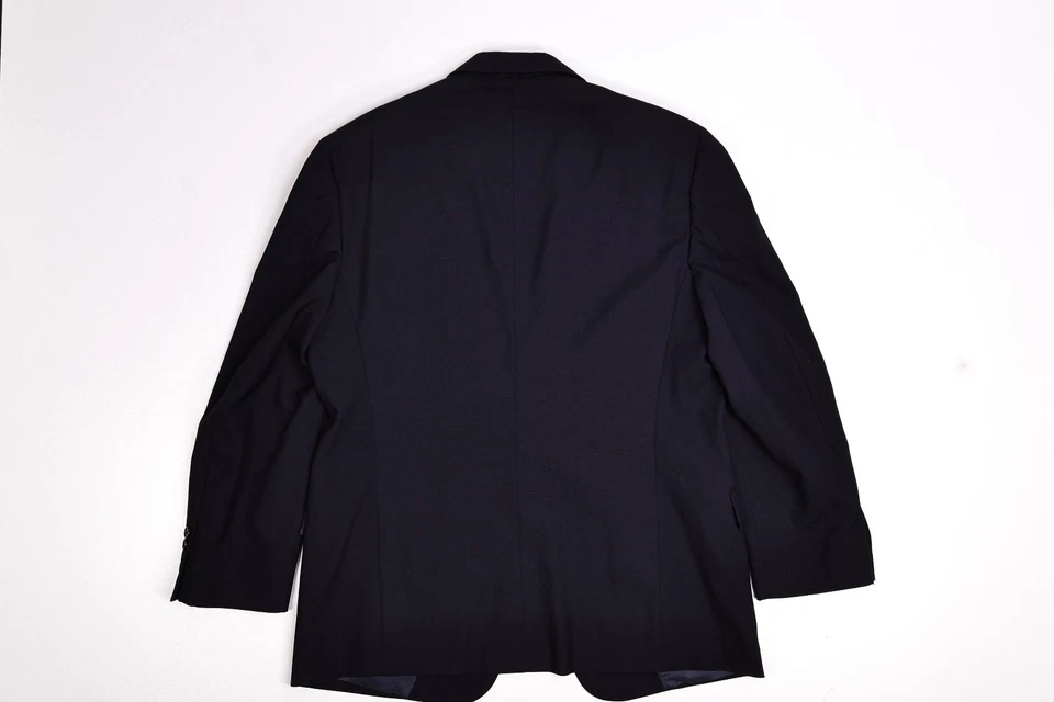 Винтажный классический однотонный темно-синий костюм Christian Dior Monsieur 42 S плиссированные брюки 34x29 - Изображение 3 из 4