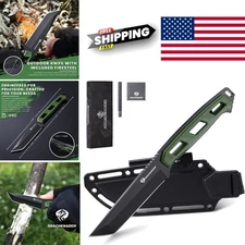 Survival Tanto Knife 8.54 Inch Ergonomic Handle Lightweight for Bushcrafting