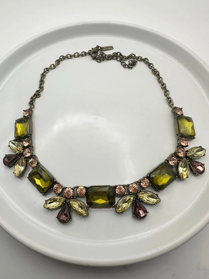 "Collar Cookie Lee de diamantes de imitación verde 21""" Foto 4 de 4