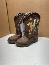 NEW Disney Pixar Toy Story Woody Bullseye Toddler Boys SZ 5 Brown Cowboy Boots