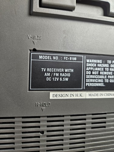 Supersonic Deluxe 5" s/w Fernseher mit AM/FM Radio Fc9100 Notfallvorbereitung getestet funktioniert - Bild 13 von 16