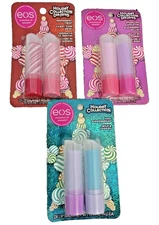 Lot of 3 EOS Holiday Collection Lip Balm Sets - Peppermint, Gingerbread, Bellini