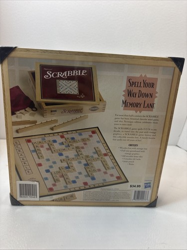 Caja de madera Parker Brothers SCRABBLE sellada nueva exclusiva de Barnes Noble 2014 - Imagen 3 de 5