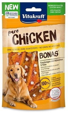 Vitakraft pure Chicken Bonas Kaustangen mit Hühnchen & Käse 80g