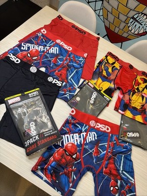 PSD x Marvel 5 Pack Mens Boxer Briefs Size Large Wolverine Spiderman Pack MA3