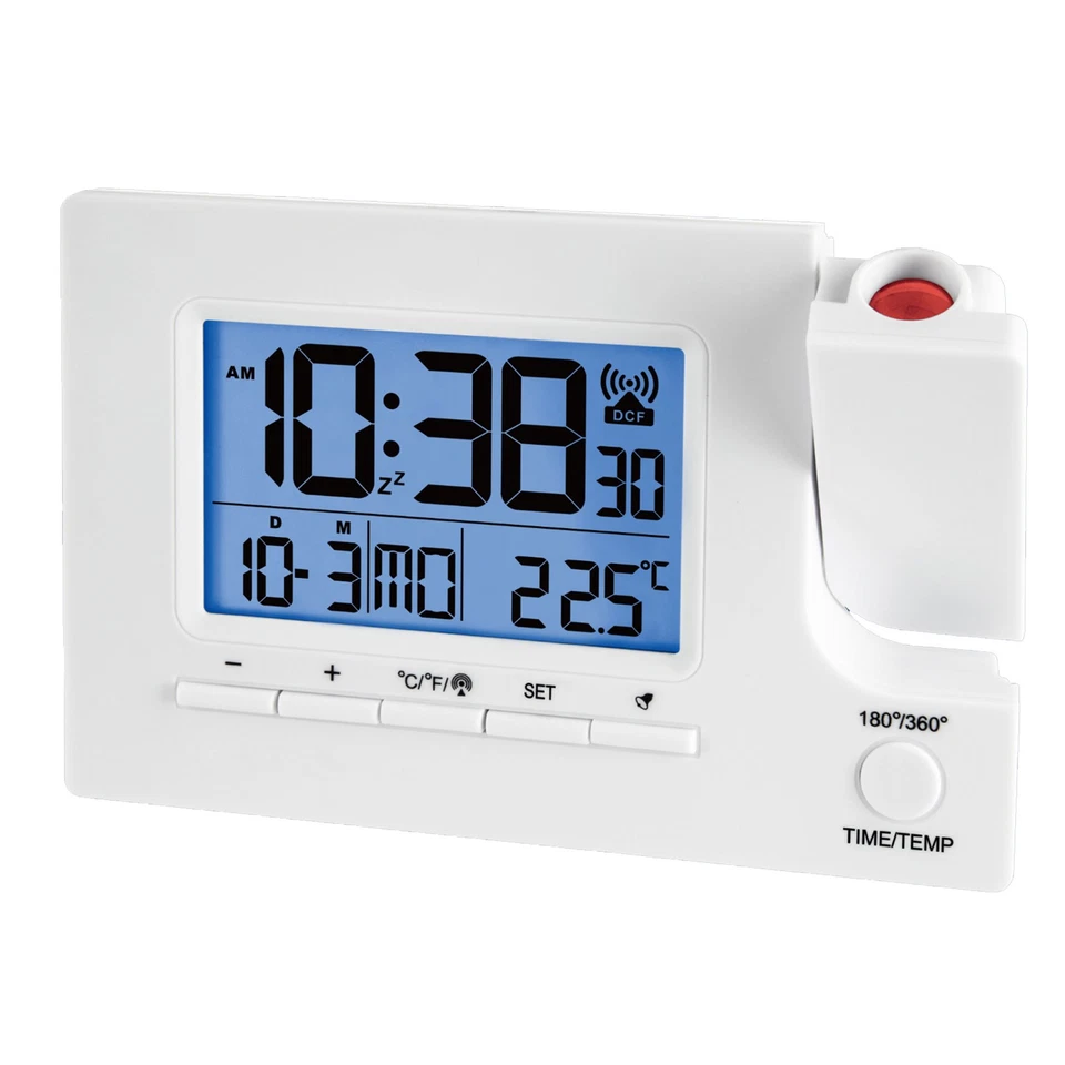 Funk-Projektionswecker Funkwecker USB 2 Alarme Temperaturanzeige Datumsnazeige - Bild 2 von 2