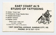 original vintage 1970s east coast al kansas city KS machine flash business card