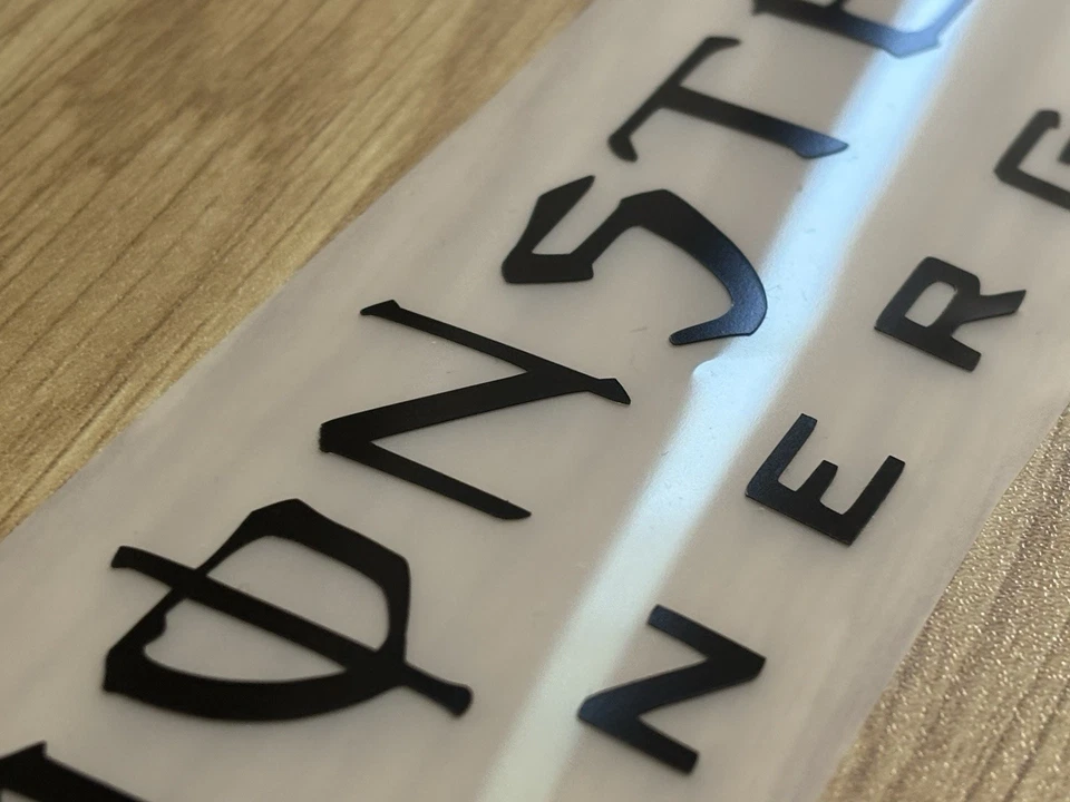 Logotipo Monster Energy Negro Vinilo Adhesivo Calcomanía Drift Coche de Carreras Camión Patrocinador JDM Foto 3 de 4