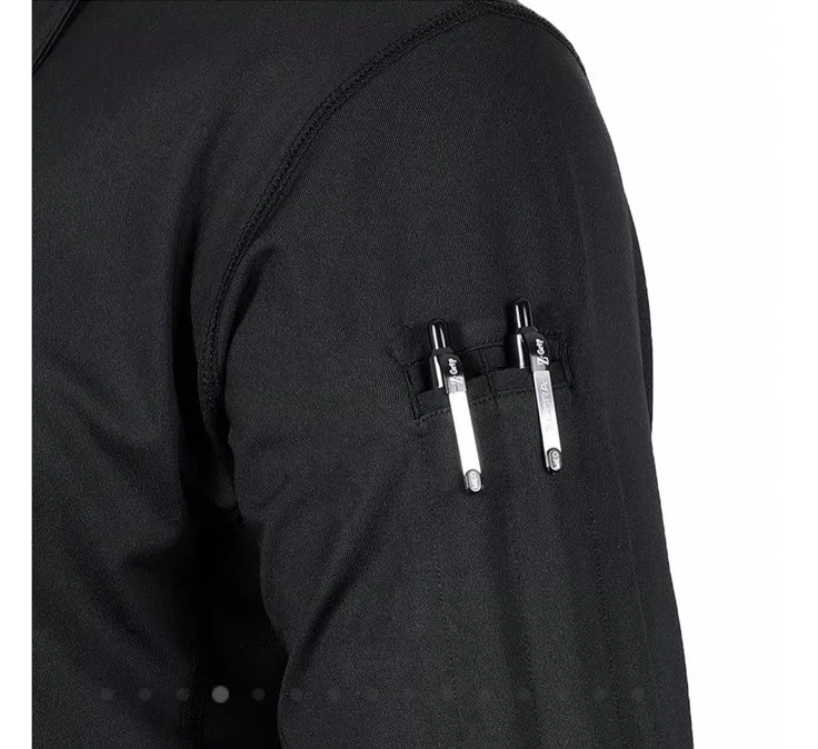 Propper Mens Edge Tec Polo Shirt XL Black Long Sleeve Pullover Tactical Outdoor - Image 3 of 4