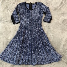 Nic + Zoe Blue Fit and Flare Sweater Dress Women's size SMALL Blue