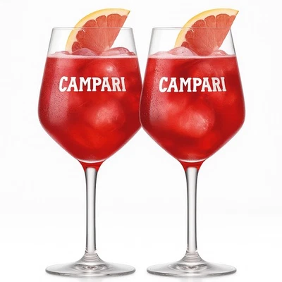 Campari Weingläser – 2er Set | Original Campari Aperitivo Gläser - Bild 1 von 3