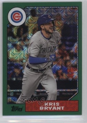 2017 Topps Silver Pack 1987 Design Chrome Green 36/150 Kris Bryant #87-KB 0w3