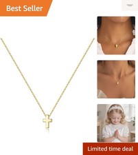 Easter Basket Stuffers -Gifts for Kids Girls -Cross Necklace for Women Teen G...