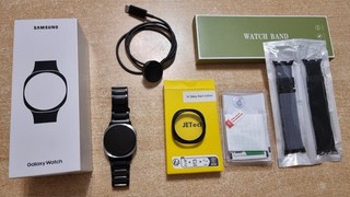 Reloj inteligente Samsung Galaxy Watch8 SM L325F LTE SW correa de acero inoxidable y extras