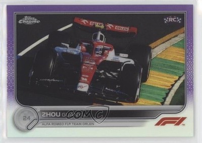 2022 Topps Chrome Formula 1 F1 Racers Purple Refractor /399 Zhou Guanyu #67 5ya