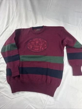 Vintage Lyle & Scott knit pure wool  Knots Sweater XL   embroidered 90s