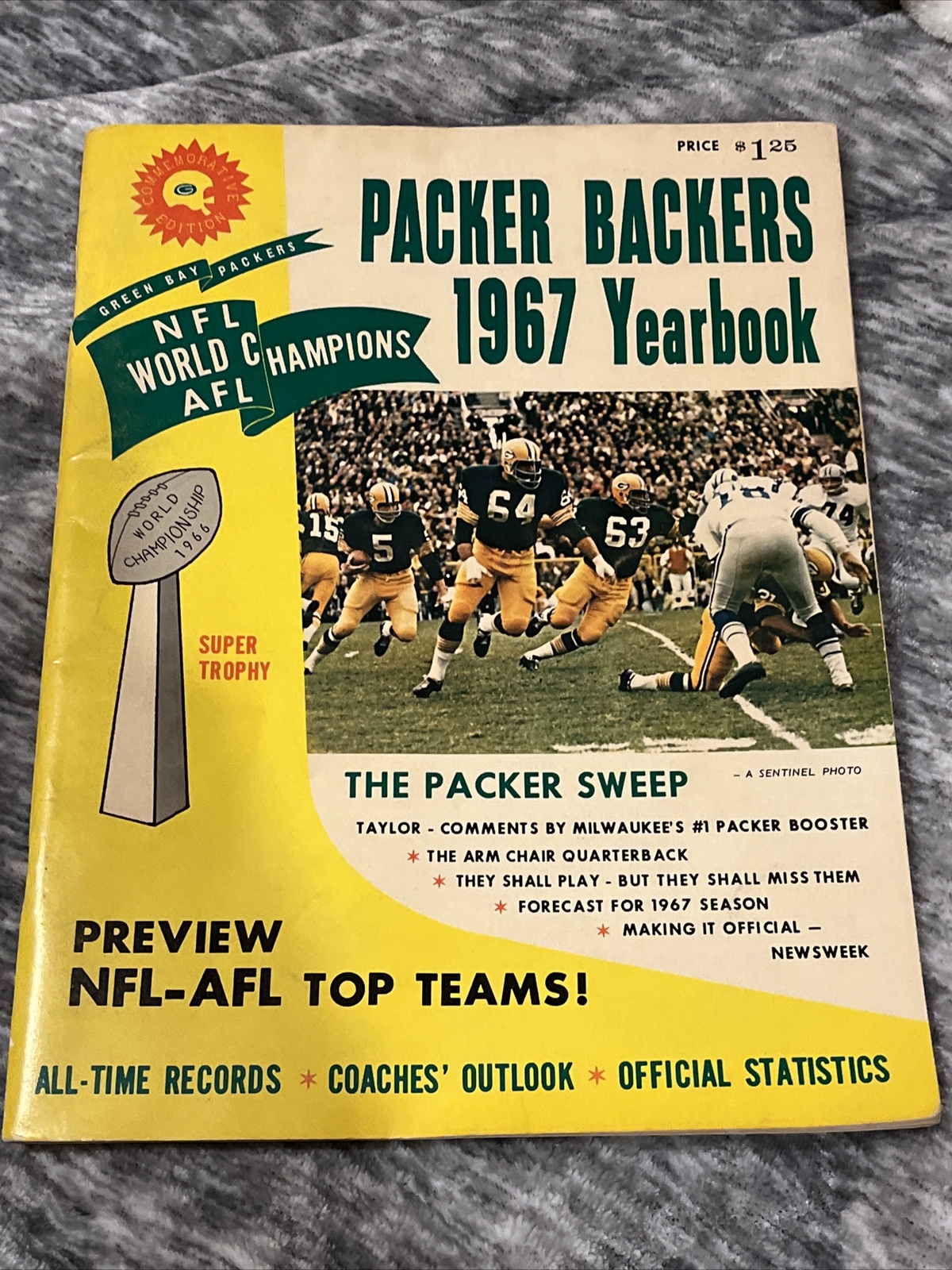 Very Rare 1967 Packer Backers Football Yearbook Green Bay Packers Very