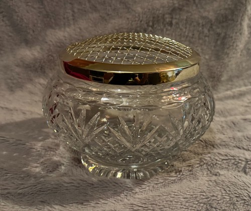 Crystal / cut glass Rose Bowl - Very Heavy - Unsigned - Height 13cm - Picture 4 of 6
