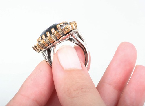 Anillo Sultán Hurrem Plata 925K Joyería Otomana Anillo Piedras Preciosas Verdes Turcas - Imagen 9 de 10