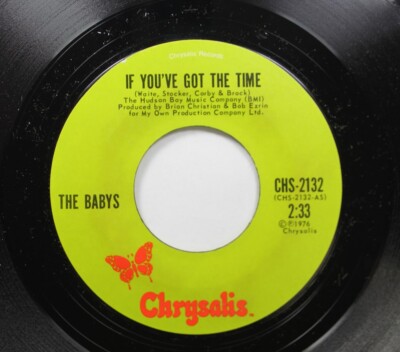 Pop Nm! 45 The Babys - If You'Ve Got The Time / Head Above The Waves On Chrysali