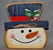 Christmas Snowman Wooden Table Decor 6"x6"