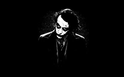 DC joker the dark knight heath ledger monochrome movies playmat gaming mat