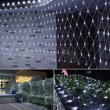 Cool White String Light 200LED Fishing Net Mesh Fairy Lights Party Wedding Decor