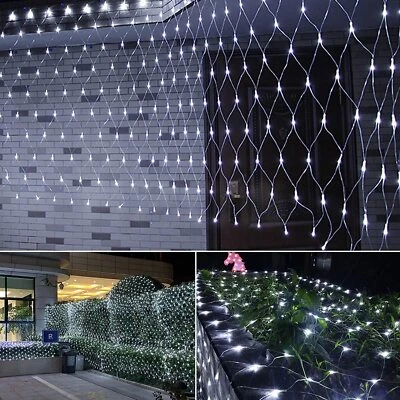 Cool White String Light 200LED Fishing Net Mesh Fairy Lights Party Wedding Decor