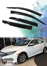 Para Honda Civic Sedán 17-21 Logo Ventana Viseras Protector Ventilación Deflector Puerta Visera