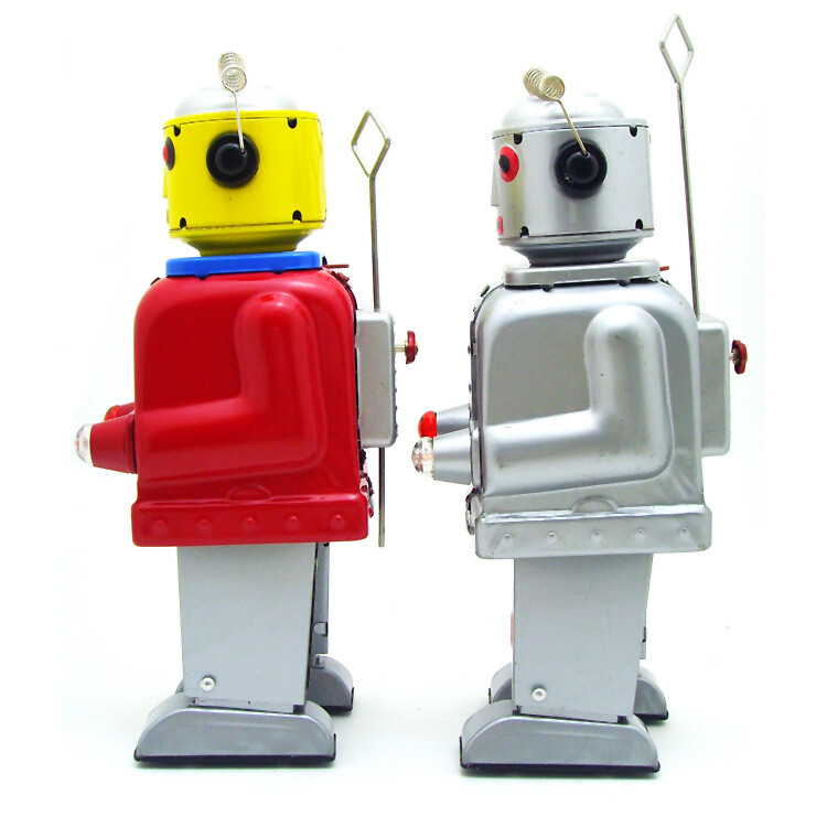 ROBOT MR. ROBOT the mechanical brain rouge Jouets en étain