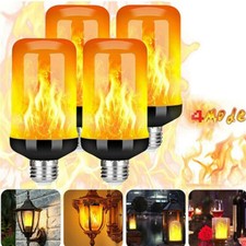E27 LED Flame Effect Flickering Fire Light Bulb 4 Modes Burning Fire Effect Lamp