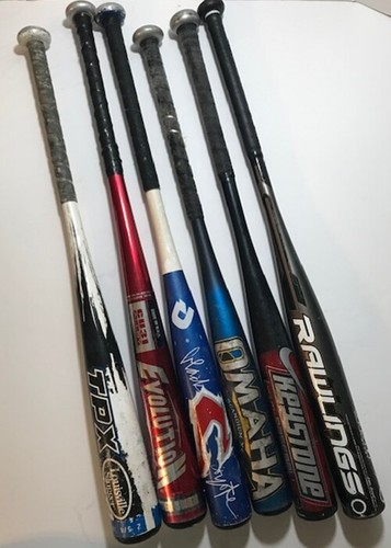 Lot of 6 Bats Rawling Velo Demarini Blk 