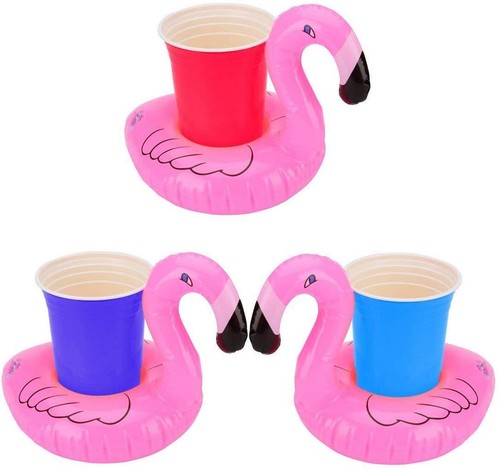 20Pack Inflatable Flamingo Drink Holder Pool Floats Cup Holder for Summer - Picture 4 of 5