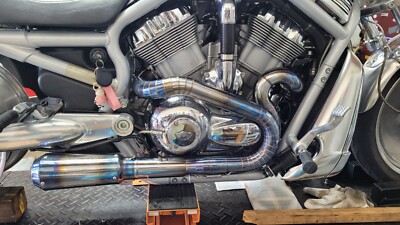 Harley Davidson V-ROD 2-1 Custom TIG Welded Stainless Handmade