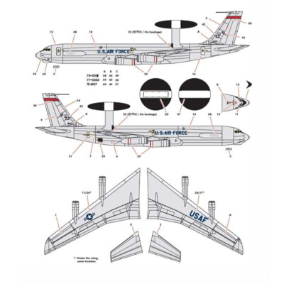 Academy 12629 1/144 USAF E-3G Sentry “AEW&C” Model Kit | eBay