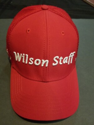 BEAUTIFUL WILSON STAFF D-200 SNAPX ADJUSTABLE RED HAT CAP STUNNING CONDITION 