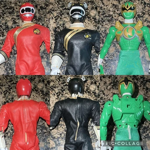 Vintage Lot 3 2003 Power Rangers Ninja 12” Talking Bandai Weapons