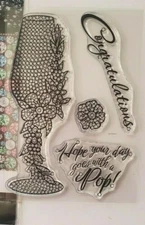 Craft BuddyUS CCST64: Craft Buddy Crystal Art Floral Fizz A6 Stamp Set