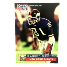 Ed McCaffrey 1991 Pro Set Rookie Card #812 NFL New York Giants Denver Broncos. rookie card picture
