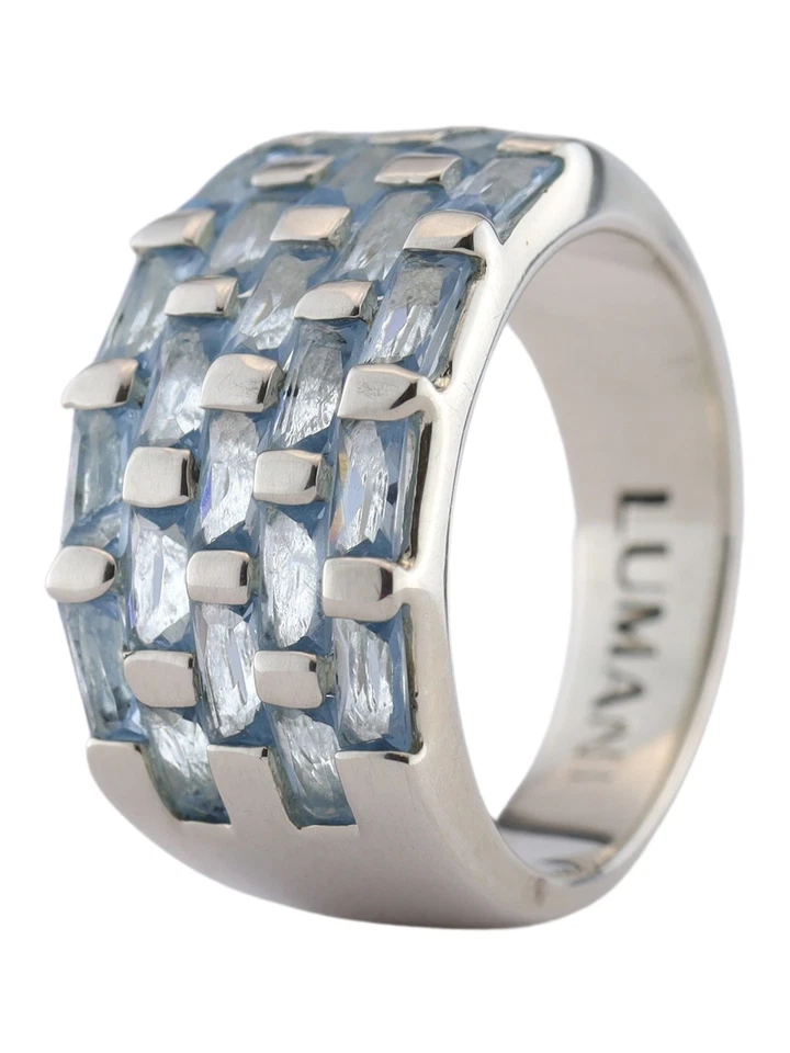 MIAMAR 0945145 Damen Ring Sterling-Silber 925 blau 54 (17.2)