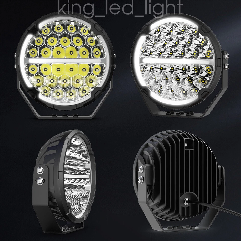 Par de luces de trabajo LED AUXBEAM 9" pulgadas 150 W DRL Spot Beam Offroad conducción antiniebla Foto 4 de 4