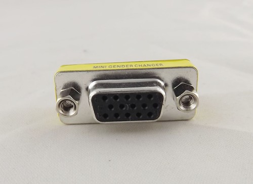 VGA/SVGA 15 Pin DB15 Female To Female D-SUB 3 Rows Mini Gender Changer Adapter - Picture 7 of 7