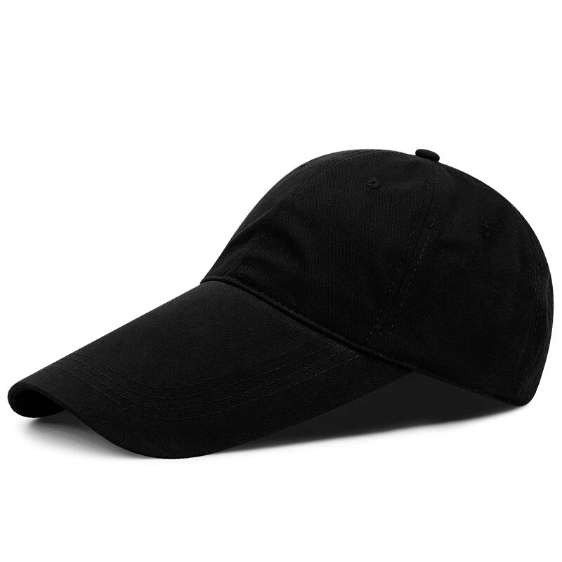 5.5 inch Extra Long Bill Baseball Cap Men Women Dad Hat For M,XL