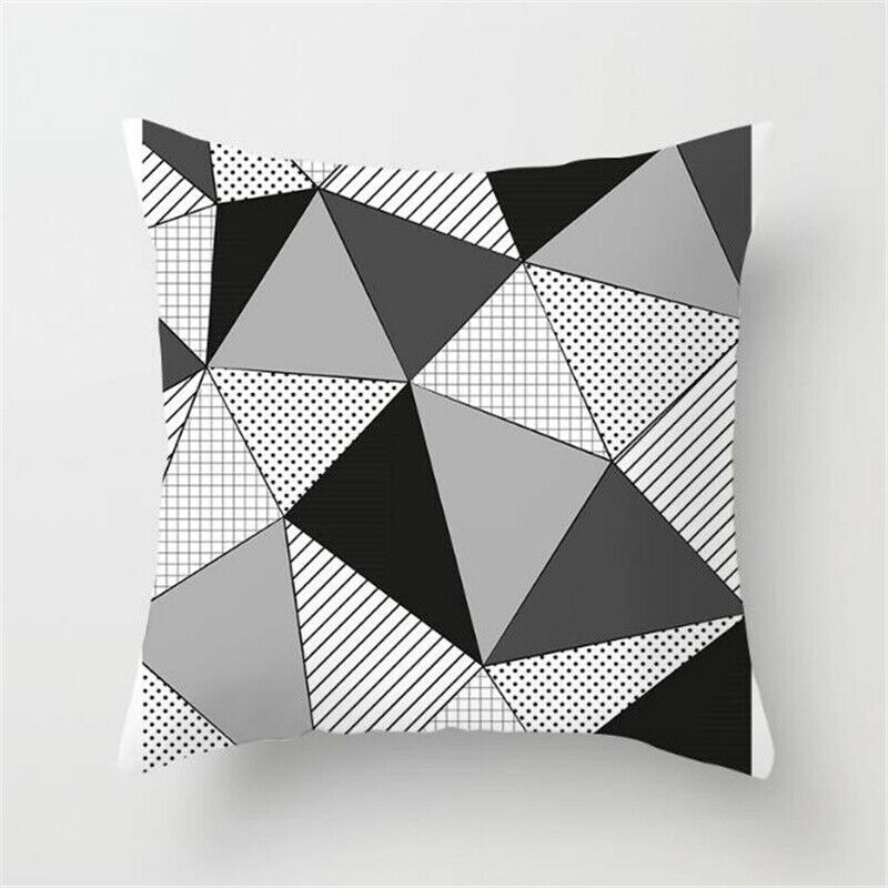 Copertura cuscino geometrica bianco e nero federa cuscino casa divano vita decorazione/