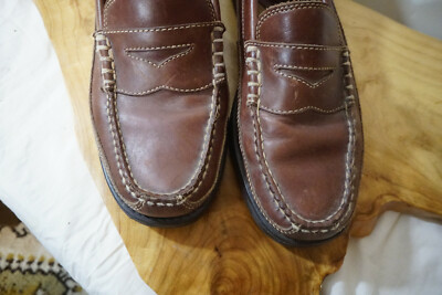 Bass Flex Trader  Leather Brown Men\'s Loafer Slip On Size 10  M Made In Brazil Bass Flex Leather Brown Men main image 3