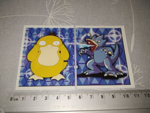 TOPPS Pokemon Nintendo 1999 – 2 stickers puzzle set # 232/233 – Psyduck - Photo 1/2