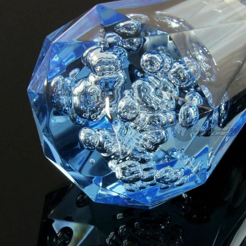 JDM Universal VIP Diamante Cristal Manual MT Bolha Deriva Botão de Mudança 60mm AZUL - Imagem 4 de 4