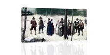 The Pilgrims Going to Church - CANVAS OR PRINT WALL ART